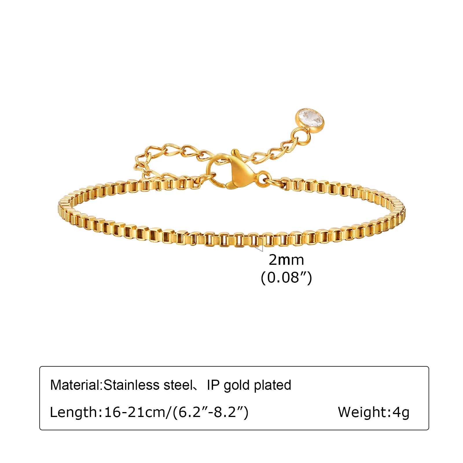Non Tarnish Gold Plated Herringbone Bracelet