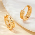 18K Gold Mesh Hoop Earrings