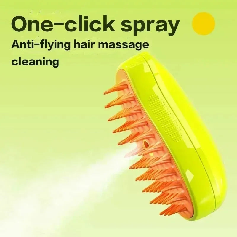 Pet Grooming Steam Brush