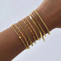 Non Tarnish Gold Plated Herringbone Bracelet