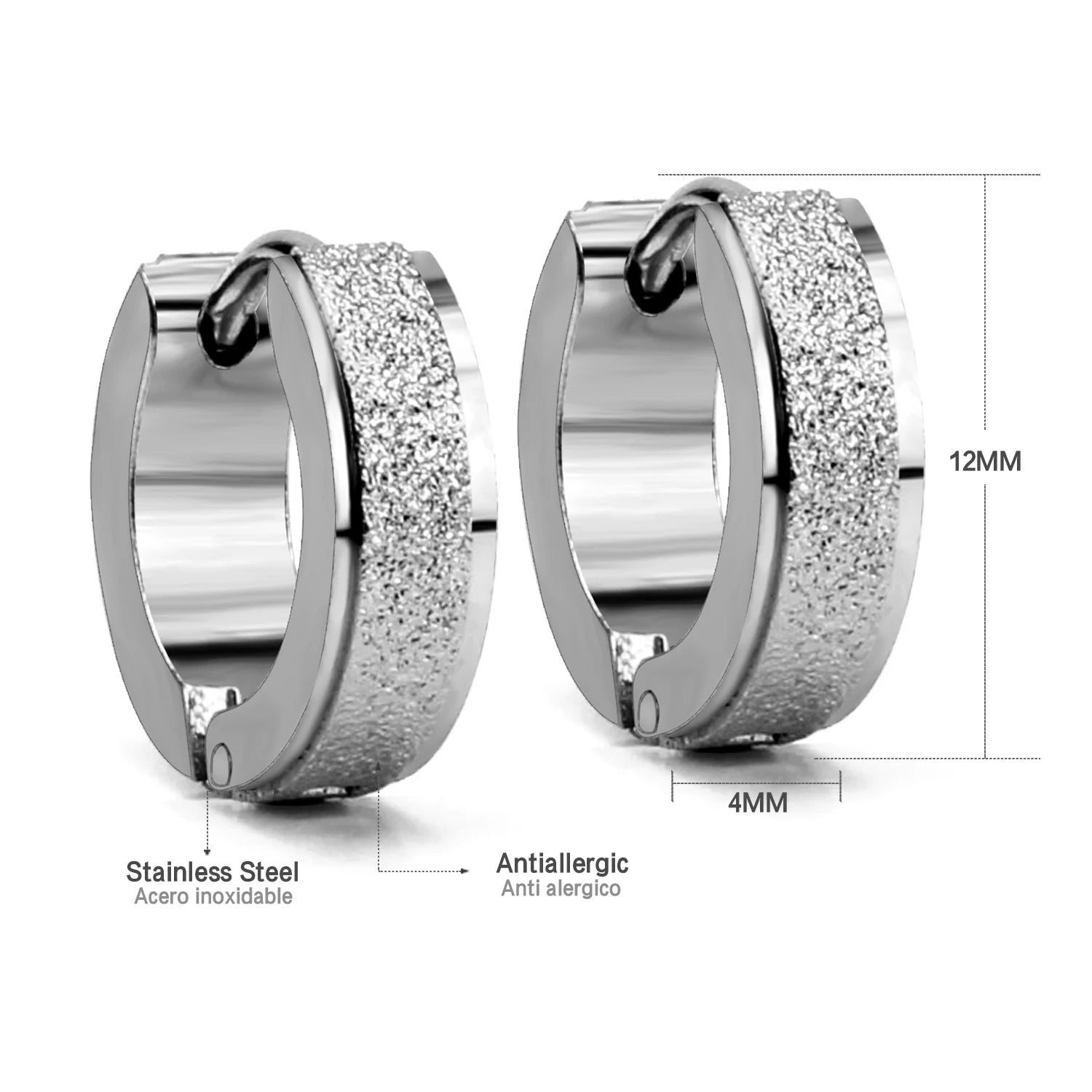 Anti-Allergy Stainless Steel Hoop Earrings