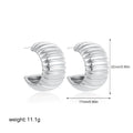 Gold Chunky C Hoop Earrings