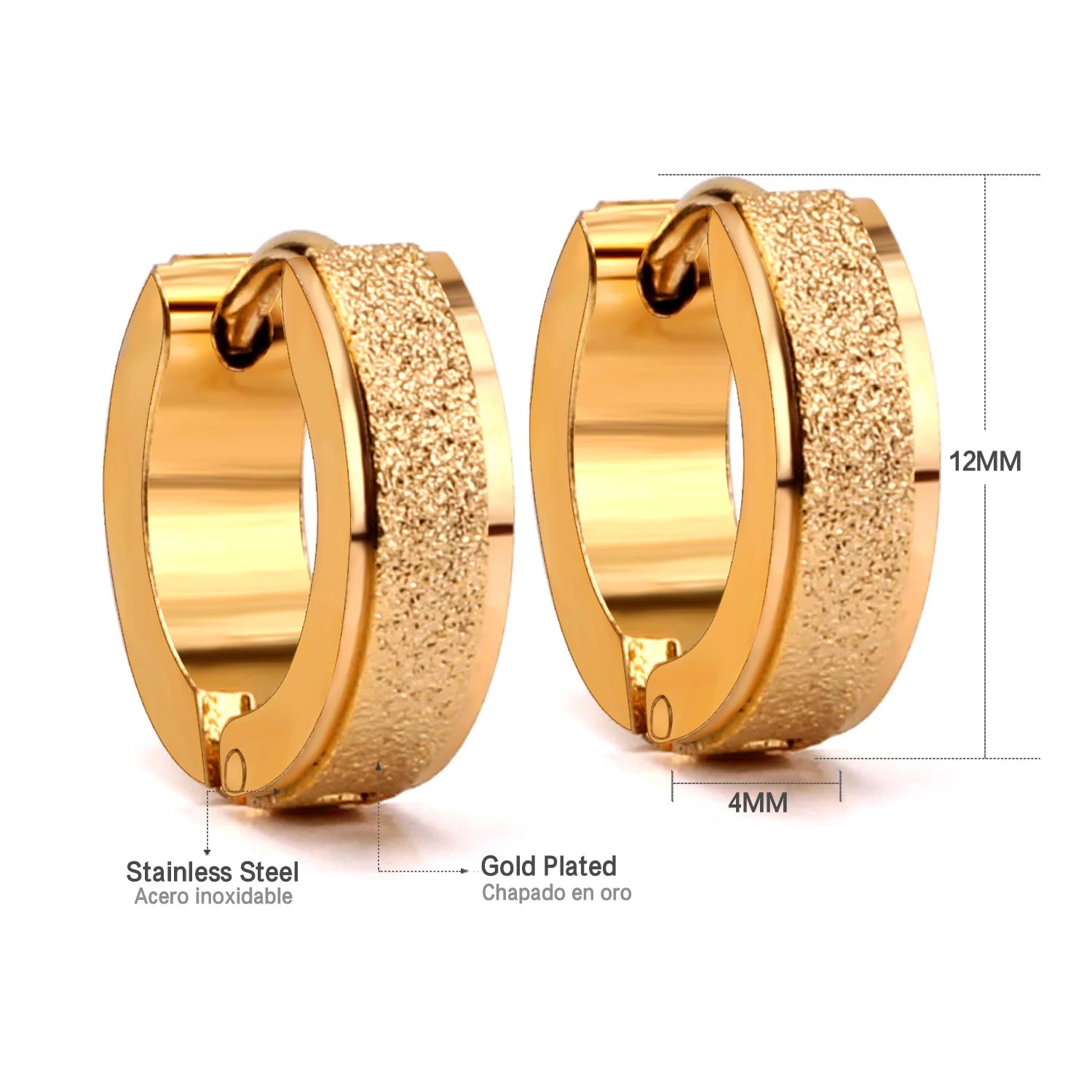 Anti-Allergy Stainless Steel Hoop Earrings