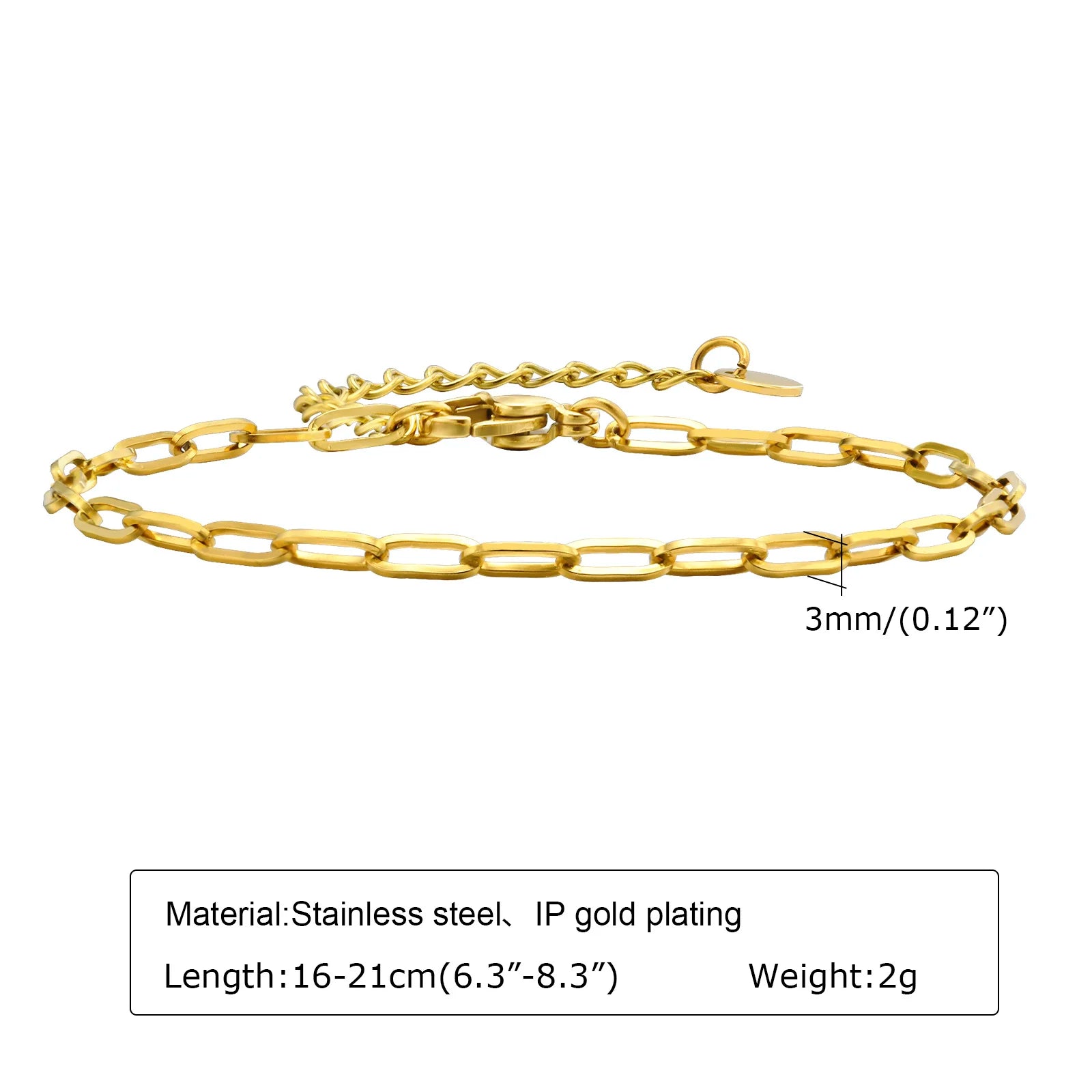 Non Tarnish Gold Plated Herringbone Bracelet