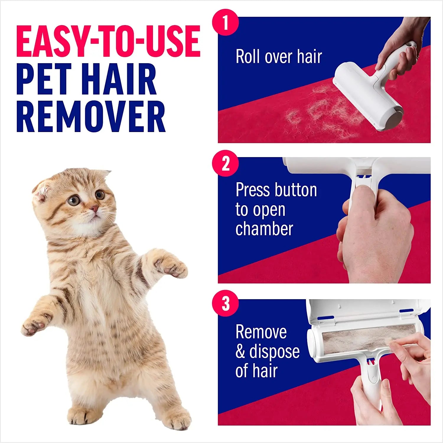 Self-Cleaning Fur Roller
