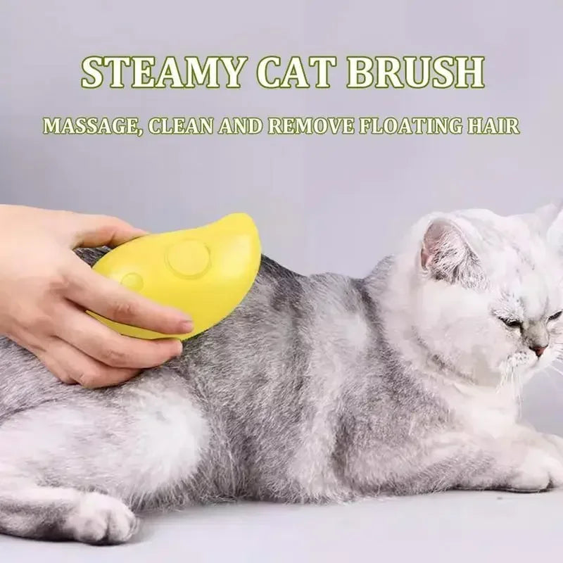 Pet Grooming Steam Brush