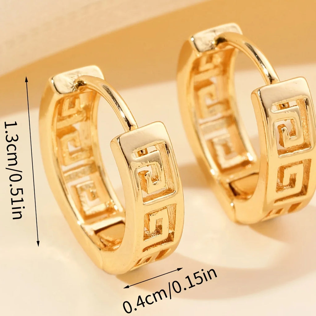18K Gold Mesh Hoop Earrings