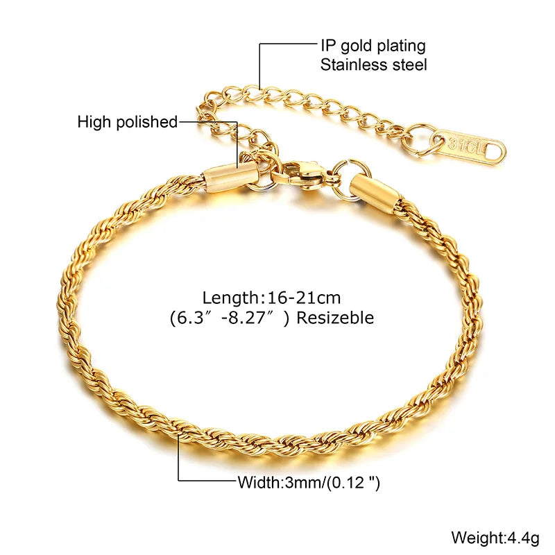 Non Tarnish Gold Plated Herringbone Bracelet