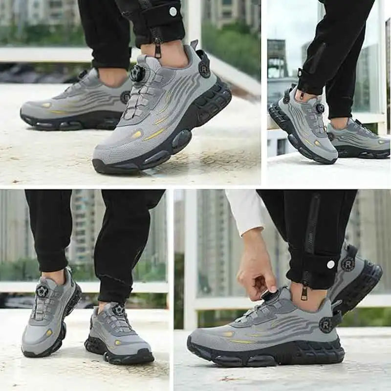 Men's Air Cushion Steel Toa Safety Work Shoes