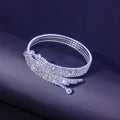 Elegant Rhinestone Open Bangle Bracelet for Women