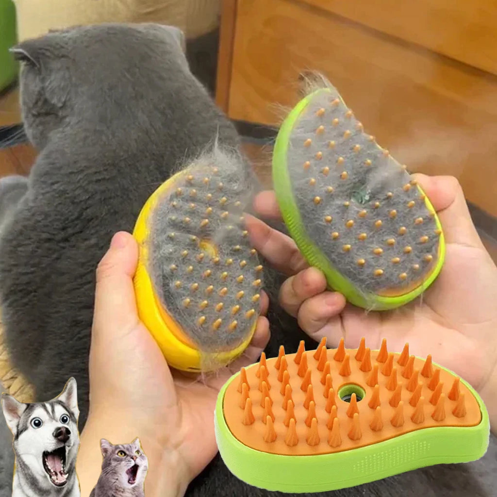 Pet Grooming Steam Brush