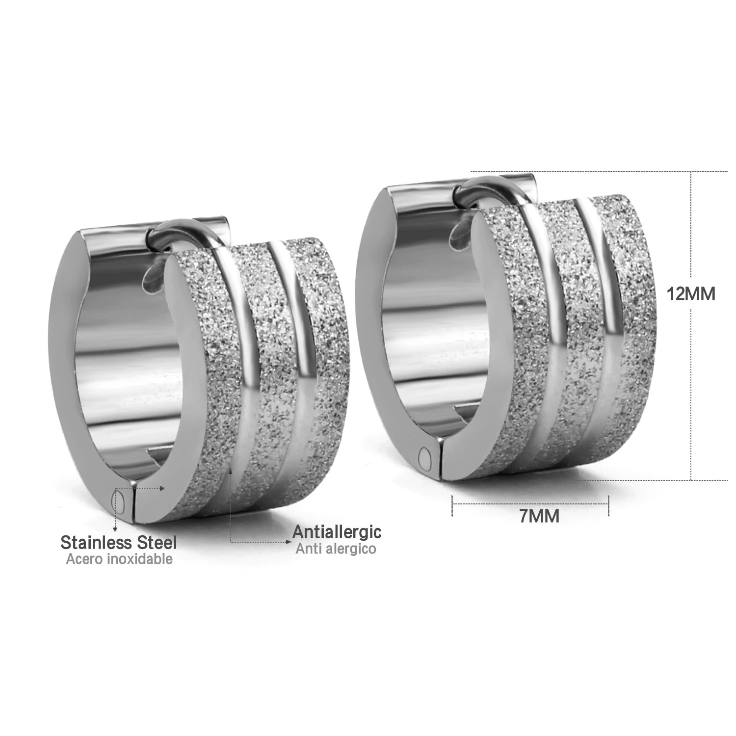 Anti-Allergy Stainless Steel Hoop Earrings