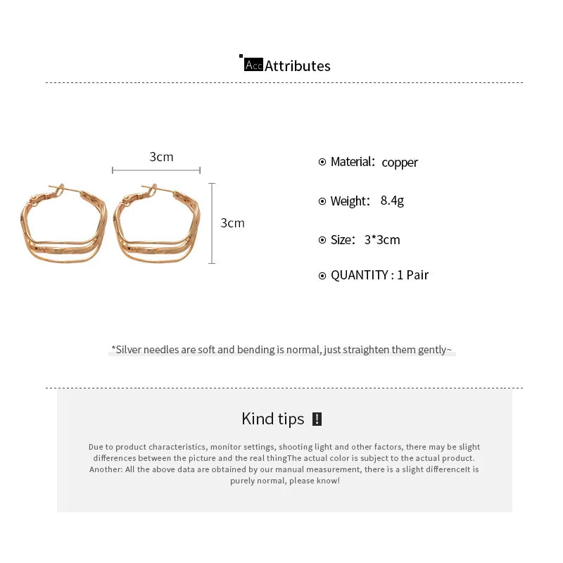 Multi-Layer Twisted Hoop Earrings