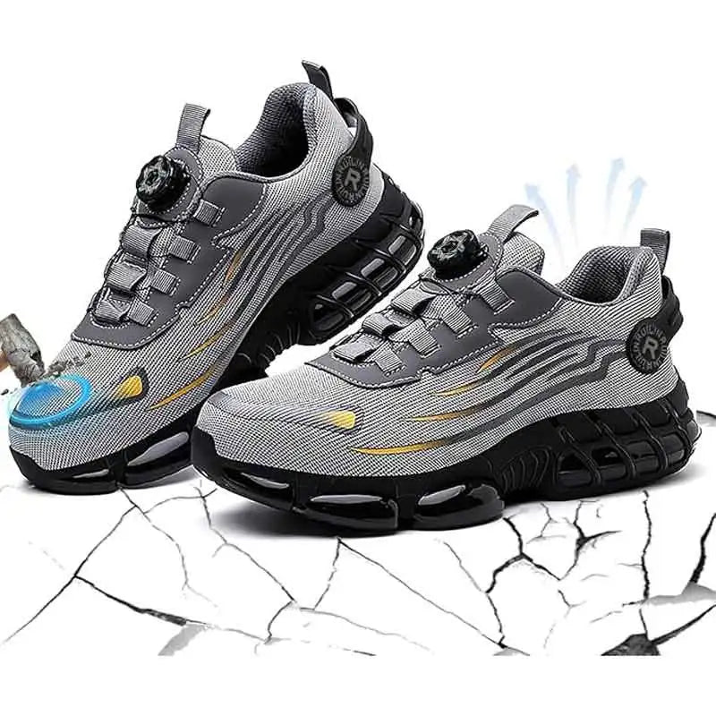 Men's Air Cushion Steel Toa Safety Work Shoes